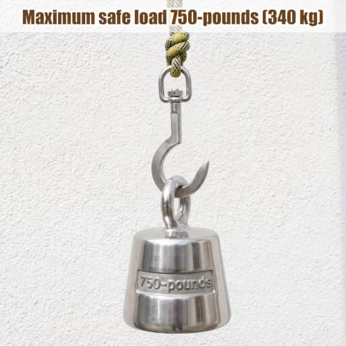 Duraaamo Swivel Anchor Hook for HVAC Roof Work 750 Lb, 6.5 Inch, Silver