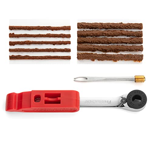 Prestacycle Prestaratchet GO 6-in-1 Bicycle Multi-Tool Wallet Kit – Ratcheting Wrench, Tire Lever, Valve Core Tool, Chain Breaker, Bead Lifter & Tubeless Plugger – 25g Compact Bike Repair Kit 6-in-1 Multitool
