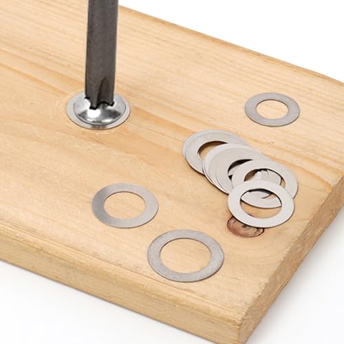 175PCS 6 Sizes 304 Stainless Steel Flat Washers Assortment Kits M3 M4 M5 M6 M8 M10 M12 Flat Spacers Shim Washers Round Flat Spacer for Screws & Bolts