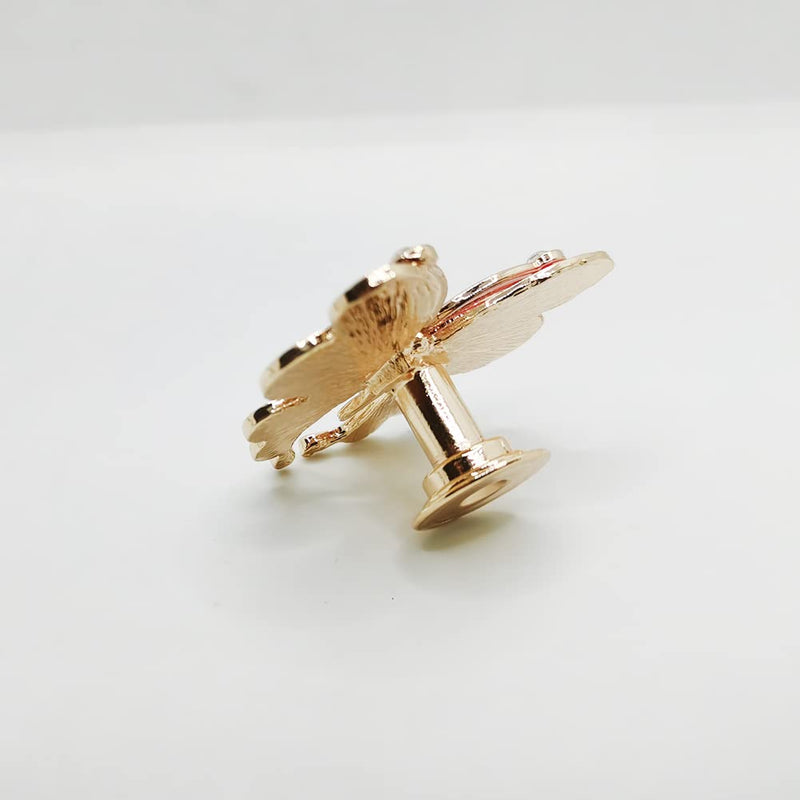 brandname Beyoo Decorative Metal Butterfly Shape Knob Door Handle Cabinet Drawer Cupboard Pull Dresser Single Hole Knobs Handles for Kitchen Furniture Cabinet Wardrobe Cupboard (6) Pink,Gold 6