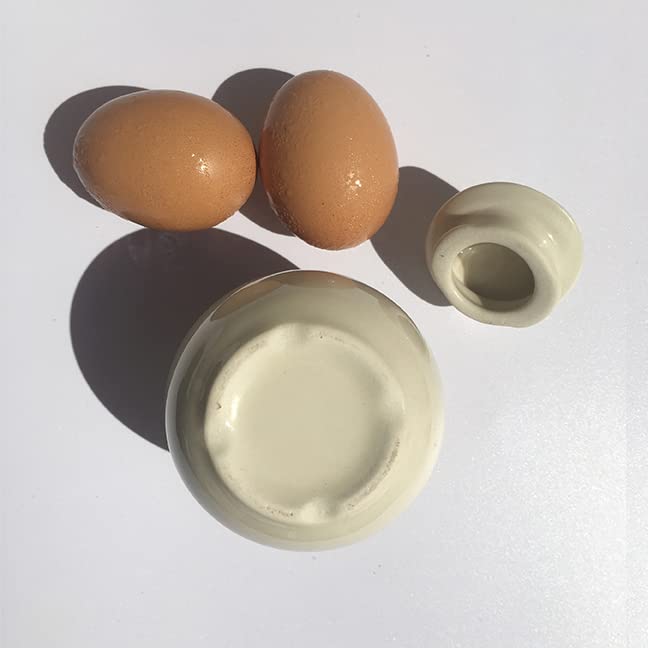 AggCoddler - Scandinavian Stoneware Egg Coddler with Simple Screw Lid - Updated Minimalist Design Egg Poacher Cooker for Quick and Easy Breakfast or Elegant Display - Made in the EU (Sussi (Tall))
