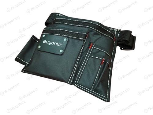 Durable Canvas 5-Pockets Single Side Tool Pouch Bag/Work Apron-Adjustable Belt