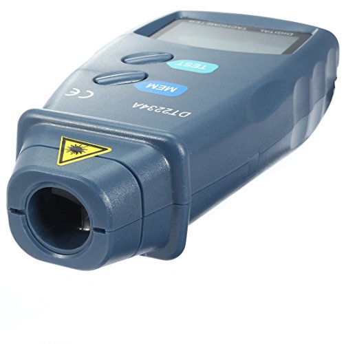 uxcell RPM Tachometer Photo 2.5 to 99999 Photoelectric DT-2234A