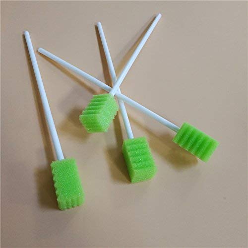 Treated Dentifrice Oral Swabs- Dental Swabs Mouth Cleaning Sponge Swabs (250pcs, Fruit Green) 250 Count (Pack of 1)