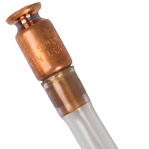 The Original Safety Siphon 6 Foot Hose For Gasoline And More - 1/2" Valve Siphon Pump - Use for Cars, Boats, Mowers - Self Priming Pump Transfers 3.5 Gallons per Minute - FDA Food Grade for Home Brews