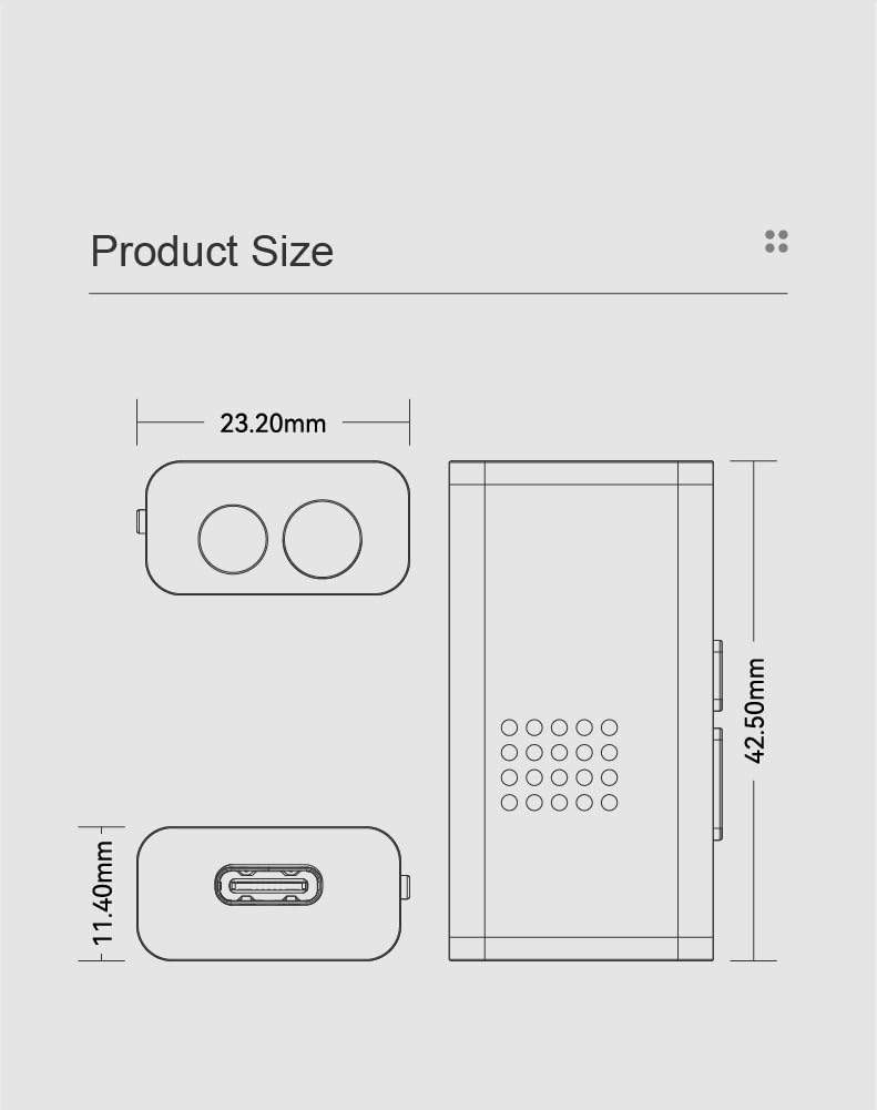 MOONDROP Dawn PRO 2 Decoder Headphone Amplifier 3.5/4.4 Phone Out Dual CS43198 32Bit/384KHz DSD256 Portable USB DAC/AMP