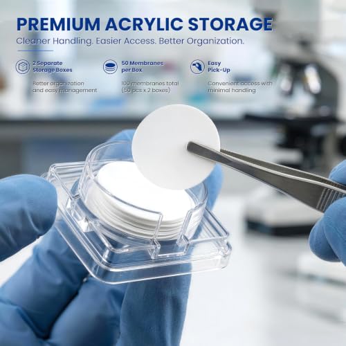 25mm Nylon Hydrophilic Membrane Disc Filters 0.45µm Pore Szie, 100 Pcs 25mm 0.45um