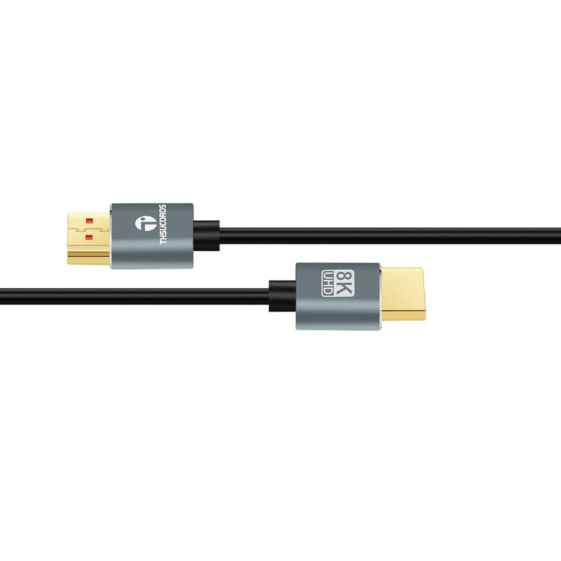 Thsucords Ultra Thin 8K 4K HDMI Cables 15FT 3 Pack, Slim & Flexible Soft High Speed HDMI 2.1 Lead Support 4K@120Hz 8K@60Hz 48Gbps for Roku TV/HDTV/PS5/Blu-ray 3-PACK