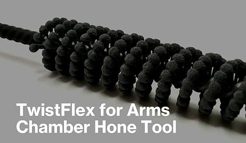 TwistFlex Revolver Chamber Hone for 9mm Pistols, 400 Grit Silicon Carbide