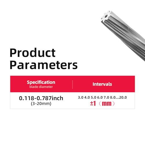 HSS Fixed Stem Guide Reamers Spiral 19mm，High Hardness H7 high Precision,1 pcs DRINYOUNG（19mm）