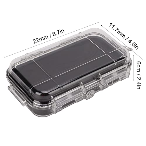 Alomejor Storage Box, Compact EDC Case with Anti-Skid Rubber Pad ABS Plastic Impact-Resistant for Camping Hiking Water Sports Enthusiasts