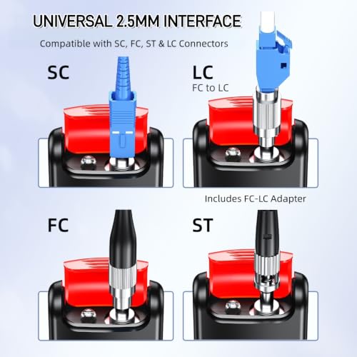 Portable VFL Red Light Fiber Optic Tester SC/FC/ST/LC LED Light (30KM) 30KM