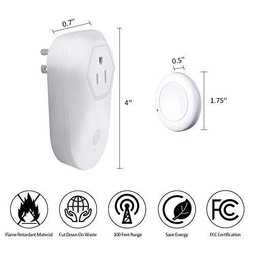 Garbage Disposal Wireless Switch Kit No Drilling On Sink Top, Remote Control Outlet Wireless Switch for Household Appliances, Up to 100ft. Range