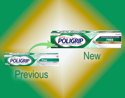 Super Poligrip Denture Adhesive Cream: 2 Packs of 2.4 Oz