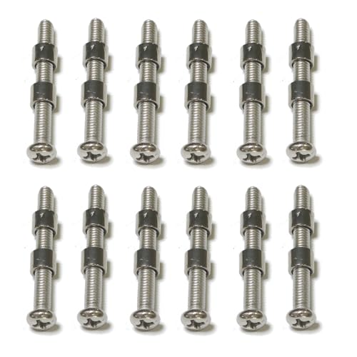 12 Sets/lot 35mm Loveless Bolt Knife Handle Fasteners 1/4” Diameter Nut for Knife Maker Tactical Survival Knife Shaft Fasteners (Nut Size 6mm)