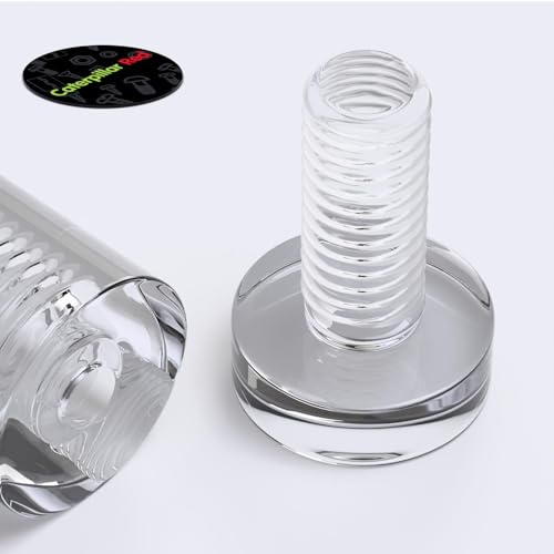 4 x Clear Standoffs, Glass Like, Acrylic, Transparent spacers, Plastic, wallmount, Display Signs, Anti-Corrosion, Waterproof, Size 19x25mm, (3/4 x 1 in)