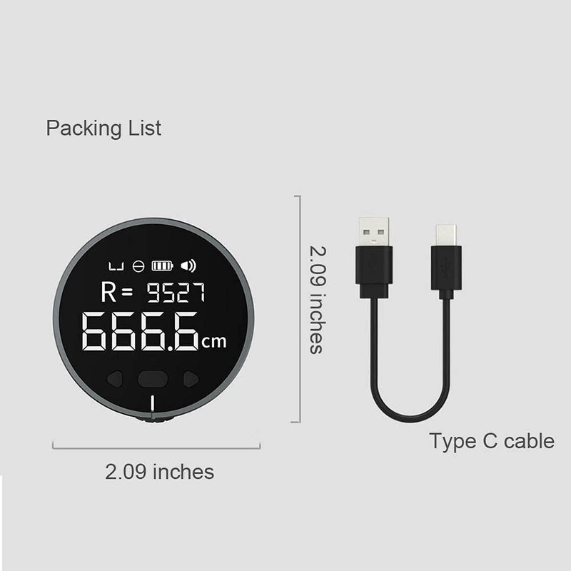 HomeMagician 324 Ft Electronic Digital Tape Measure with LCD Display Digital Ruler Rechargeable Small Smart Rolling Measuring Tool for Flat Curved Diameter Odd Shape Ideal Surprise for You