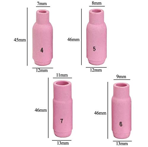 68pcs TIG Torch Consumables Accessories KIT for TIG Welding Torch PTA DB SR WP 17 18 26 Back Cap/Collet Body/Alumina Nozzle 68 Pack TIG Welding Torch Kit