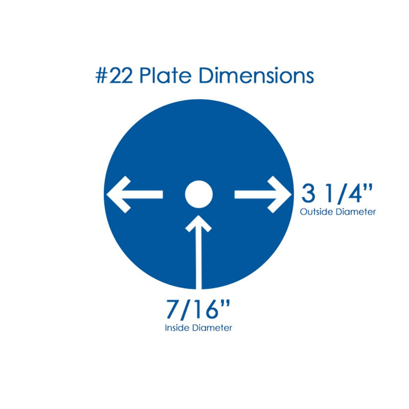 Grinder Plate for #22 Grinders, Hobart and Biro, with 1" Holes Great for Large Chunk Cuts