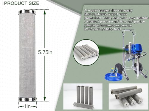 5 Packs 167025 224459 238438 60 Mesh Manifold Filter for Graco 167025/224459 /238438 60 Mesh 5Pcs