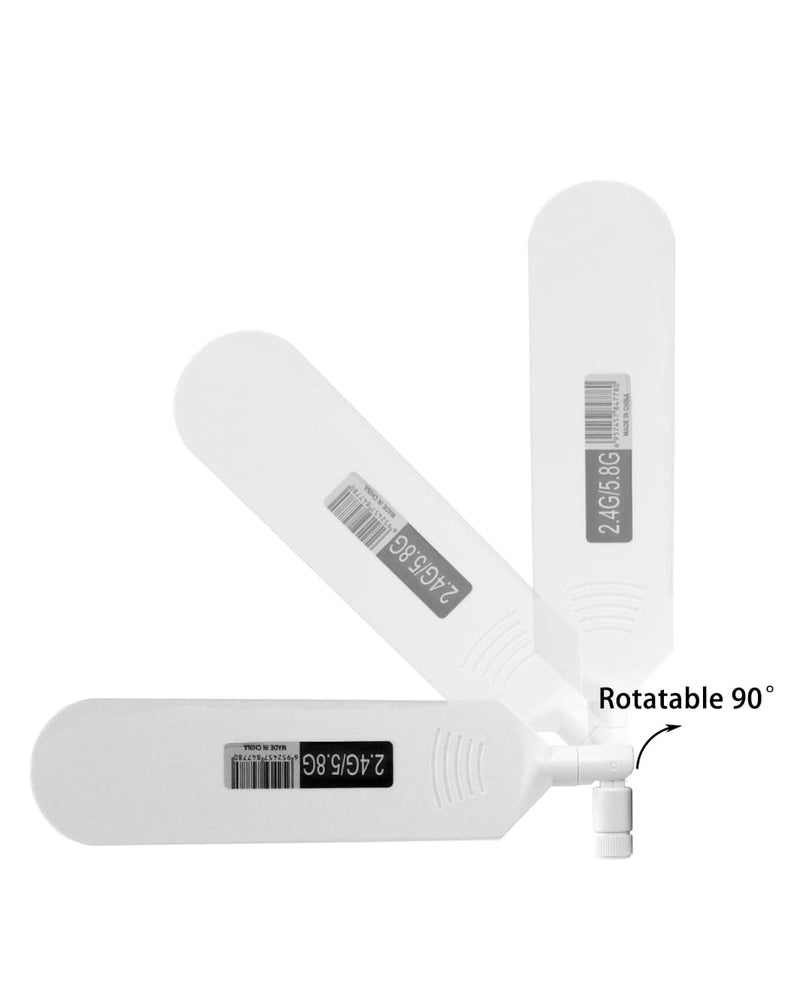 Dual Band WiFi 2.4GHz 5.8GHz Antenna 18dBi High Gain Omnidirectional Glue Stick Antenna SMA Male Connector for WiFi Router Wireless Network Card (White, 1pcs)
