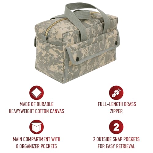 Rothco Mechanics Tool Bag with Brass Zipper ACU Digital Camo