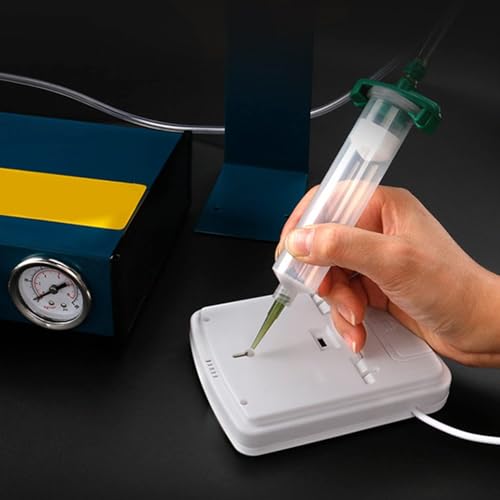 Auniwaig Air Distribution Tube, Adhesive Syringes Tube Sleeve, Glue Liquid Cartridge Dispensing Syringe Barrel, 5cc Plastic Syringe Dispensing, with Piston, Transparent, 5 Pcs 5cc;5pcs
