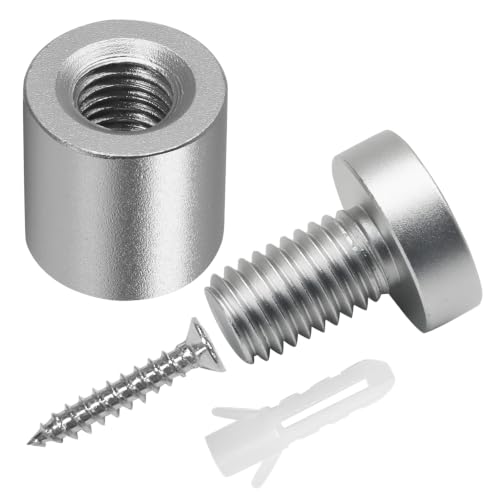 Luomorgo Aluminum Standoff Screws, 3/4" x 3/4", Silver, 12 Pcs 3/4" x 3/4"