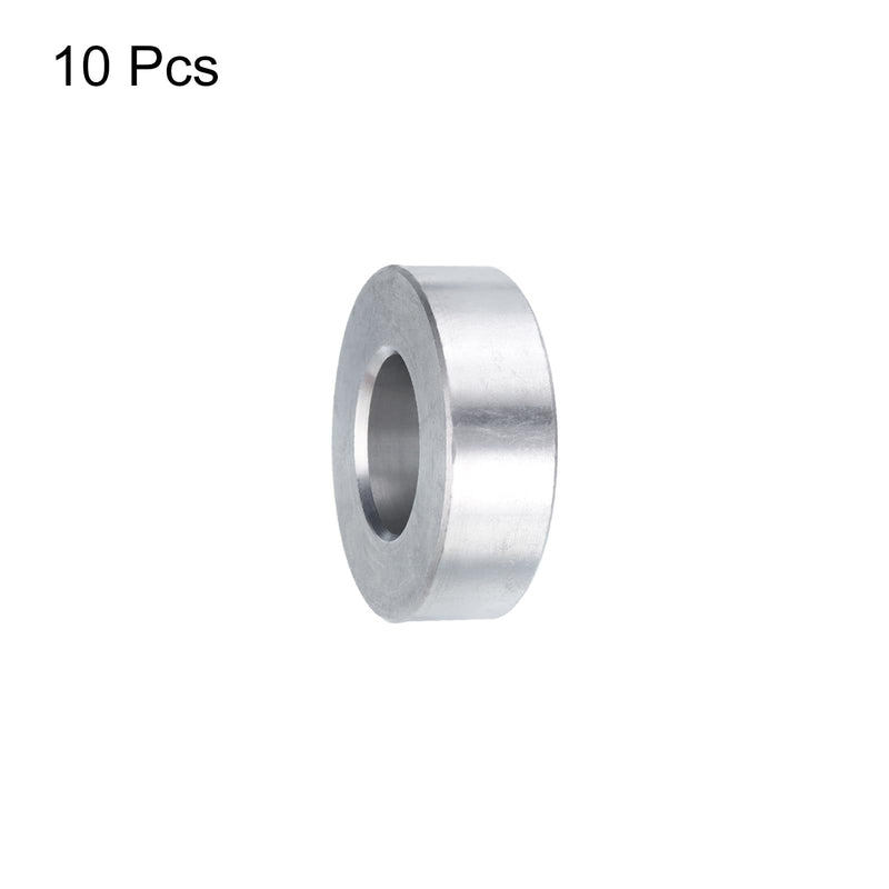 uxcell 10pcs Aluminum Spacer 1/2" Bore x 1" OD x 5/16" Length Screw Standoff Bushing Plain Finish Round Metal Spacer for 1/2 ID Screws Bolts and Rods 1/2" x 1" x 5/16" Silver Tone