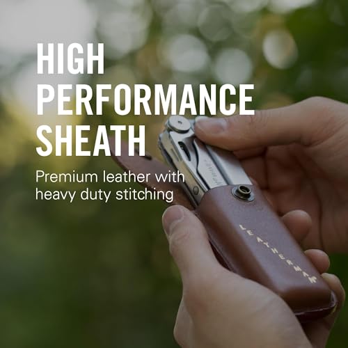 LEATHERMAN Heritage Leather Snap Sheath for Multi-Tools, Brown, Medium