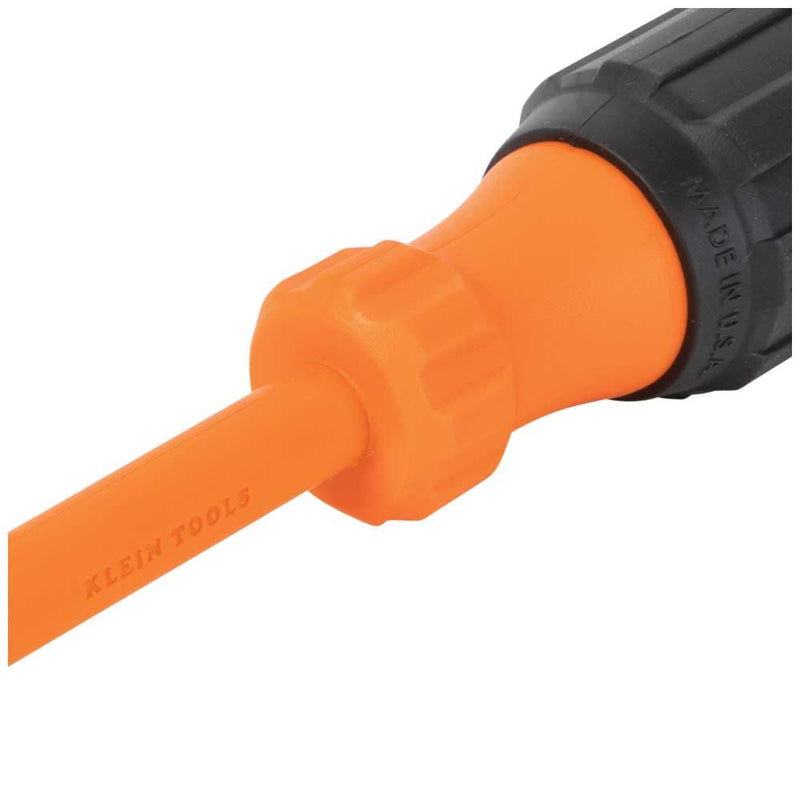 Klein Tools 6844INS Insulated Screwdriver, Made in USA, 1000V #2 Square Tip Screwdriver with 4-Inch Shank, Tip-Ident, Cushion-Grip Handle # 2 Square
