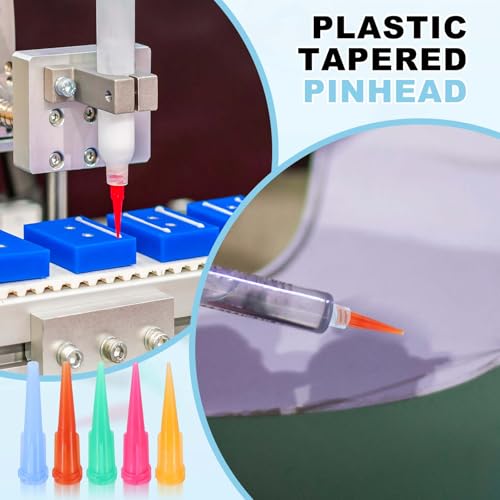 uxcell 120Pcs Plastic Tapered Pinhead, 16 Gauge TT Adhesive Dispensing Needle Tip 1.2mm Glue Applicator Blunt Tips for Industrial Oil or Glue Applicator, Gray 120