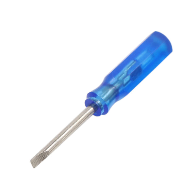 100pcs 45mm x 2mm 2.0mm Mini Size Slotted Word Flat Screwdrivers Eyeglass Cellphone HDD Camera Laptop Repair Tool 2.0mm - (Slotted) Blue