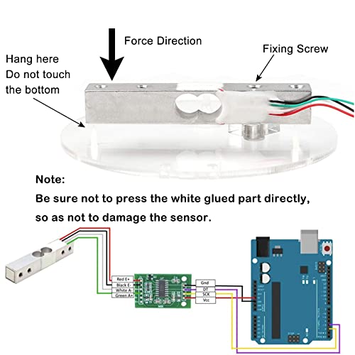2sets 1kg Load Cell Weight Sensor + HX711 Weighing Sensor Dual-Channel 24 Bit Precision A/D Module Pressure Sensor 2sets (1kg + HX711)