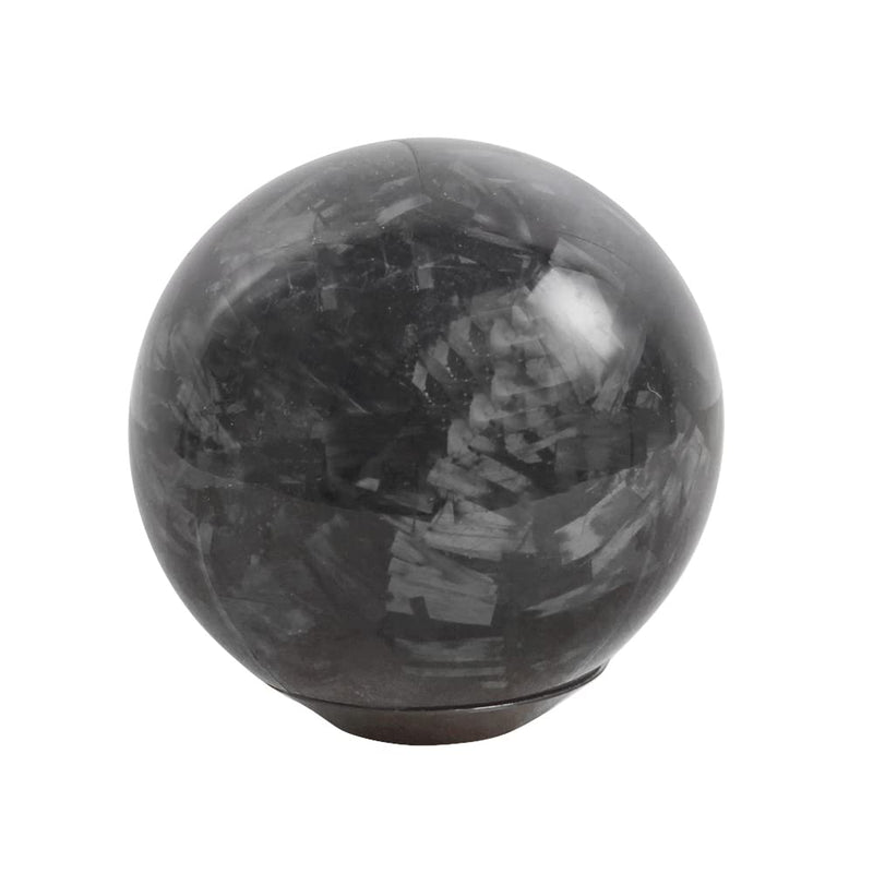 Forged Carbon Fiber Shift Knob Real Carbon Fiber Gear Shifter Spherical Type Unique Designed for Most Manual Car Universal Gear Shift Knob with 3 Adapters (Carbon Fiber-Sphere, Black) Carbon Fiber-Sphere