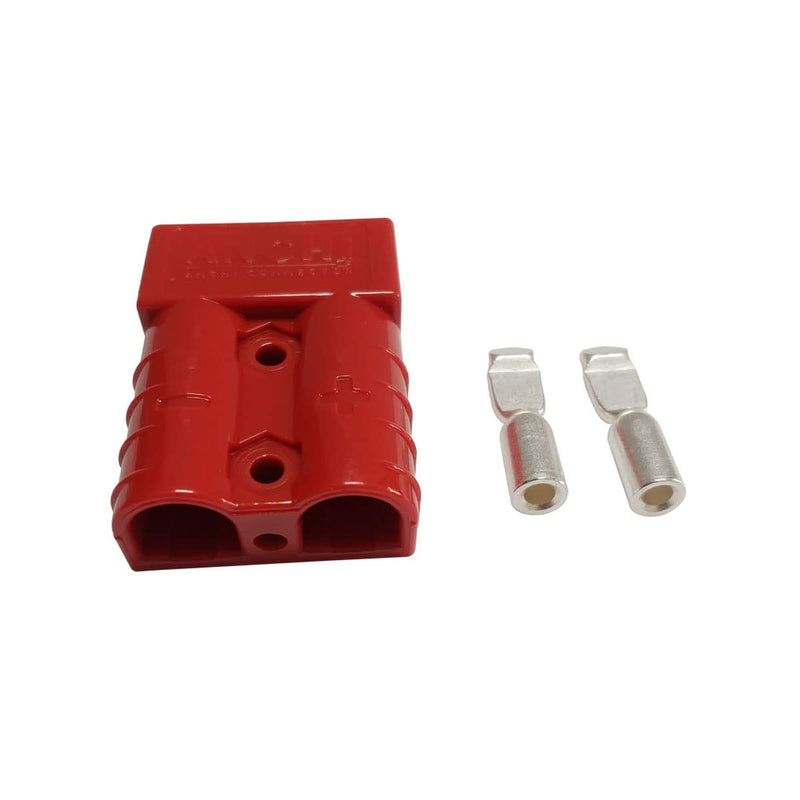 50Amp Power Connector Plug 50A Quick Connect Disconnect 600 V 2 Pairs(4pcs) for 50Amp Battery Connector(8AWG, RED) 8AWG