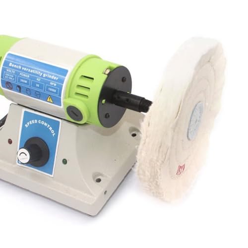 10-inch Polishing Cotton Buffing Wheel 250mm,1-PCS Extra Thick 0.94in/24mm 100 Ply for Bench Grinder Arbor Hole φ1.26-in(32mm) Cotton Buffing Wheel