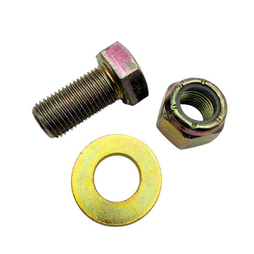 1/2"-20 x 1 Grade 8 Bolts (4-Pack) – Heavy-Duty Hex Bolts with Flat Washers & Nylon Lock Nuts – High-Strength SAE J429 Anti-Vibration 1.0" UNF Fine Thread