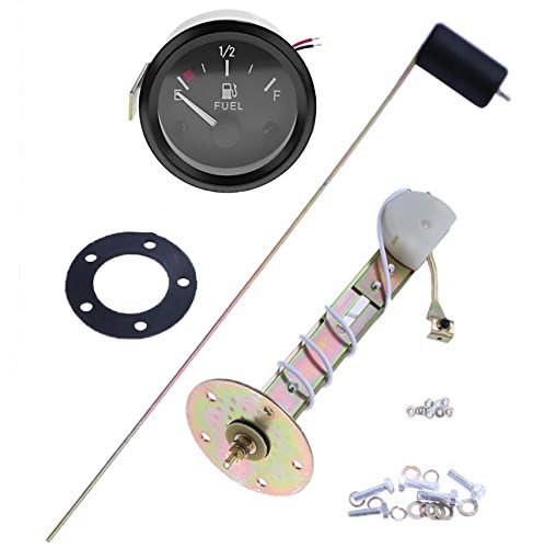 2" 52mm Fuel Level Gauge Universal Car SUV w/Fuel Sensor E-1/2-F Pointer Meter 12V