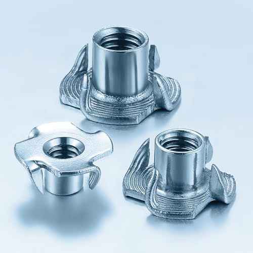 T-Nuts M8x11 (50 pcs), zinc Plated Steel, for Wood, Climbing Holds and cabinets M8