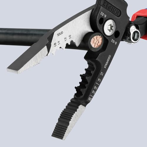 KNIPEX Tools 13 72 8 Forged Wire Stripper, 8-Inch 8 inches (Pack of 1) Comfort Grip