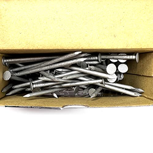 Huttig-Grip 3 in Framing Box Nails 10d Size, 10-1/2 Gauge, Outdoor Galvanized Finish, 1 lb Pack of 85 Nails 3 in - 1 lb Pack
