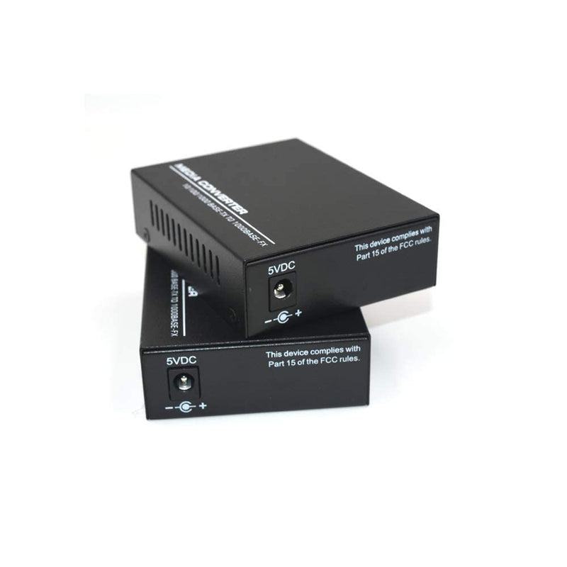 Gigabit Ethernet Fiber Media Converters, A Pair of 10/100/1000M RJ45 to 1000M Bi-Directional Single-Mode SC Fiber, up to 20Km(12.4mi)