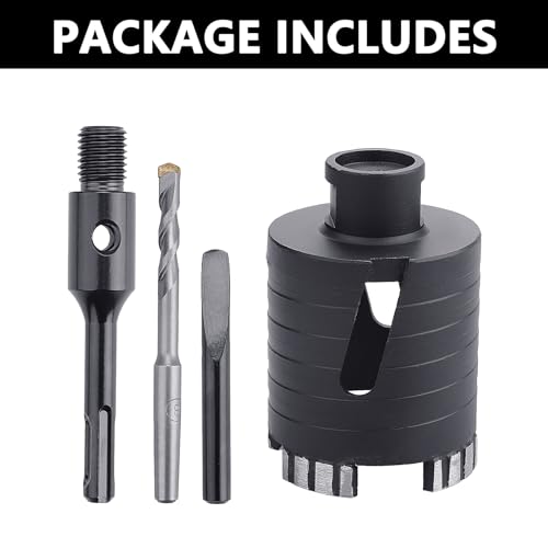 82mm (3-1/4 inch) Dry Core Drill Bit with SDS Plus Adapter for Concrete 82mm ( 3-1/4 inch )