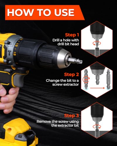 24 Piece Left Hand Drill Bits Set and Easy Out Screw Extractor Set 24 Pieces