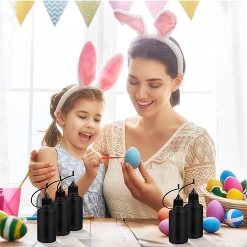 10Pcs 30ml Needle Tip Glue Bottle, 2 Funnel Includes,Black Black