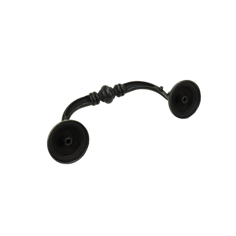 Quluxe 4.2" Hole Center Shabby Chic Drawer Pulls Handles Antique Bronze Kitchen Cabinet Drop Bail Pulls Handles- Bronze (Pack of 6)