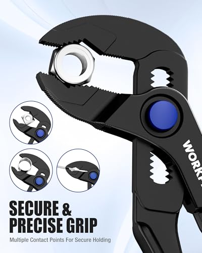 WORKPRO 3-Piece Mini Pliers Set with Pouch, Pocket Pliers, EDC Tool Gift Black 3-Pieces Pliers Set