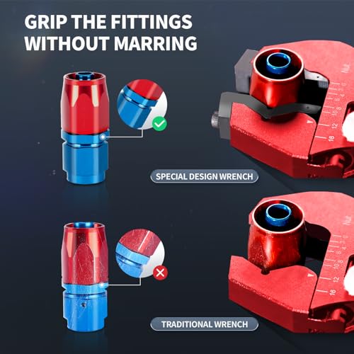 AN Fitting Wrench Anti-scratching AN Fitting Tool For 3AN-16AN Fitting Red