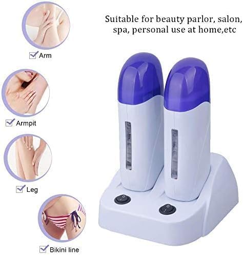  [AUSTRALIA] - SQUADO - 2 x 40 W Professional Waxing Stick Roller Heats for Waxing Stick Durable Hair Removal with Roller Waxing